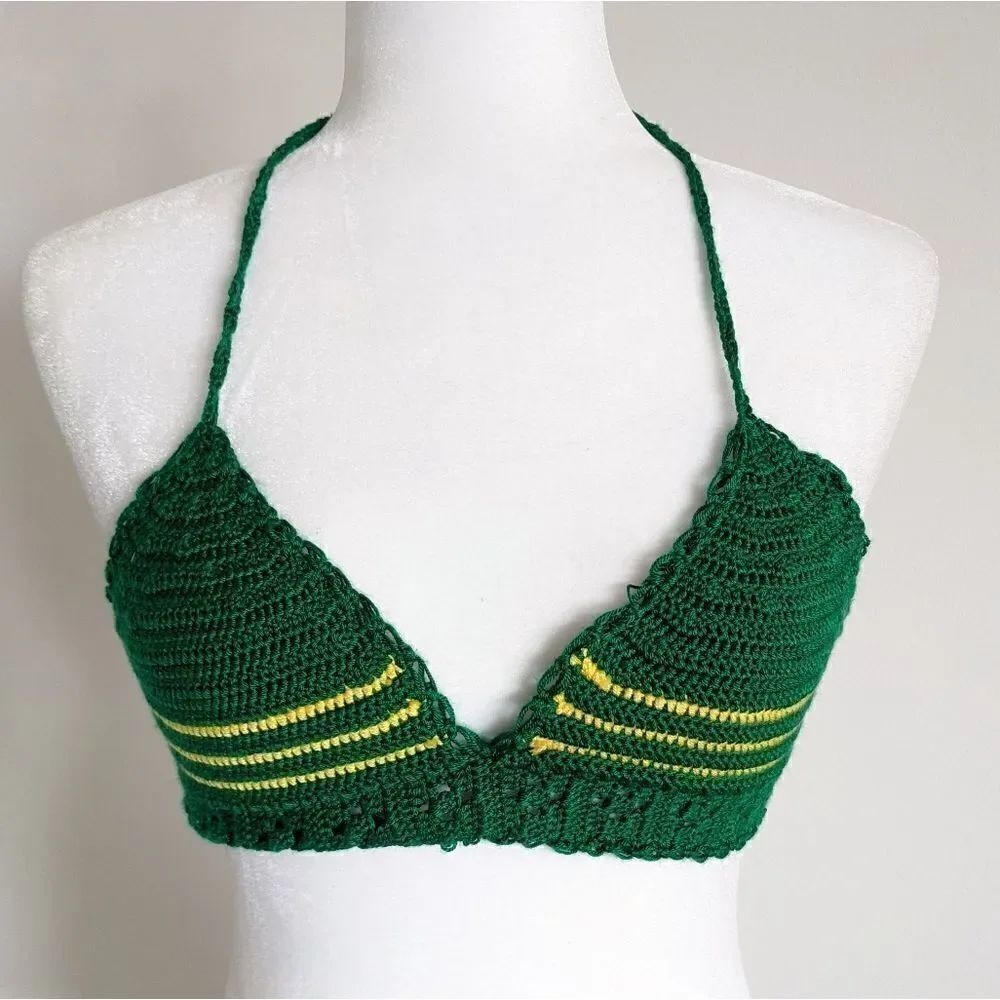 Handmade Crochet Top String Bikini Crop Top - Picture 3 of 4